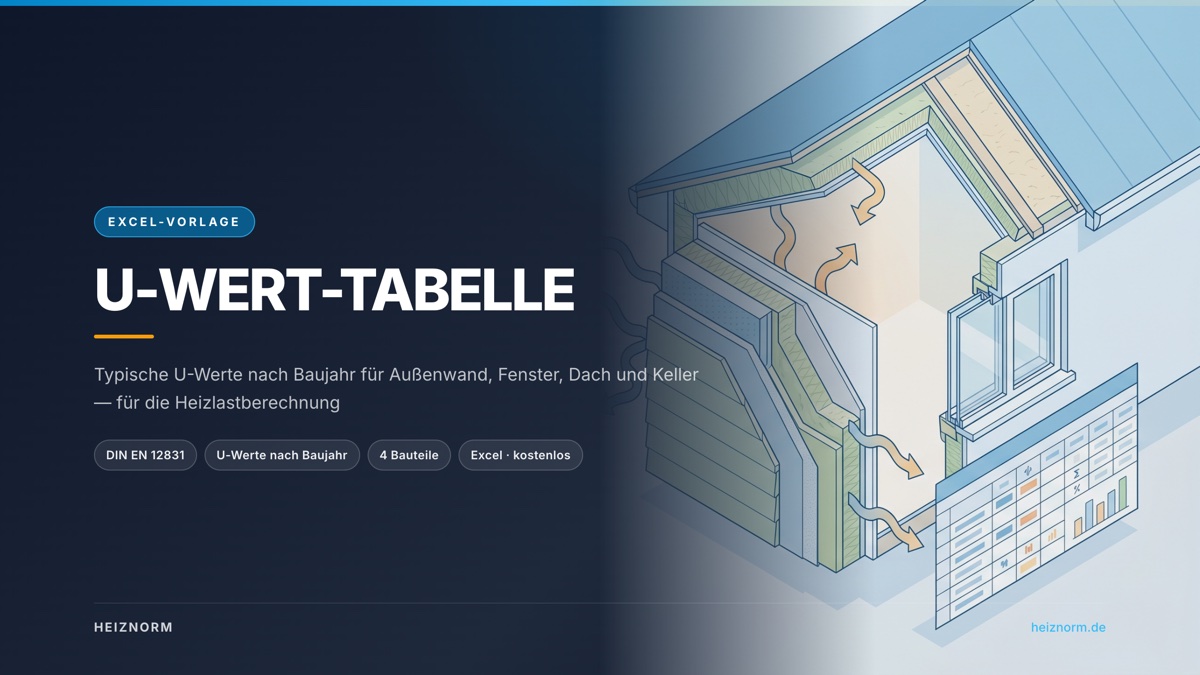 Vorschau: U-Wert-Tabelle (Excel)
